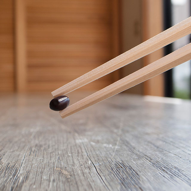 天然木曽ヒノキ箸　白木　面取り　５膳組